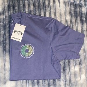 Billabong Purpleish/Navy Premium Tee with Spiral Wave Logo Size:Small
